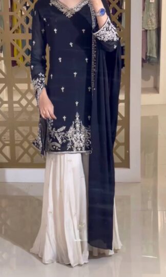 AD190 NEVY BLUE DESIGNER READYMADE TOP PLAZZO WITH PRICEAD190 NEVY BLUE DESIGNER READYMADE TOP PLAZZO WITH PRICE