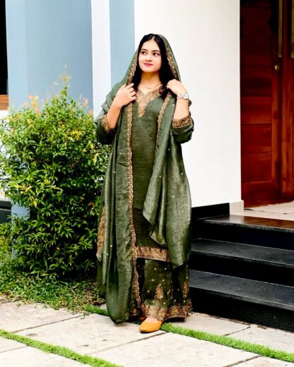 SR 1666 MAHENDI FULLSLEEV TOP PLAZZO SET ONLINE SHOPPING BEST QUALITY PAKISTANI SUITS, ONLINE SHOPPING SUITS, PAKISTANI SALWAR KAMEEZ, PAKISTANI SUITS AT MANUFACTURER PRICE, PAKISTANI SUITS BEST PRICE, PAKISTANI SUITS IN SURAT, PAKISTANI SUITS ONLINE SHOPPING, SR 1666 MAHENDI  ANAMSA, MEHBOOB TEX, Single, Suits, VRINDAVAN FASHION
