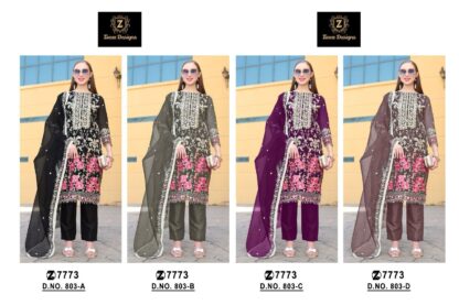 ZIAAZ DESIGNS 803 A PAKISTANI SUITS LATEST COLLECTION