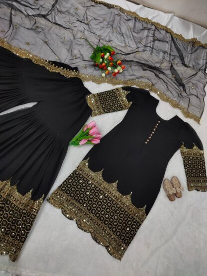 ZF 250 TOP WITH SHARARA PLAZO FOR WOMEN AT BEST PRICE BEST QUALITY PAKISTANI SUITS, PAKISTANI SUITS AT MANUFACTURER PRICE, PAKISTANI SUITS BEST PRICE, PAKISTANI SUITS COLLECTION, PAKISTANI SUITS ONLINE SHOPPING, PAKISTANI SUITS ONLINE SHOPPING IN INDIA, PAKISTANI SUITS WHOLESALE, ZF 250  Pakistani Suits, Salwar Kameez, SANIYA TRENDZ, Single, Suits