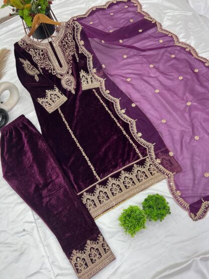 ZF 5003 VELVET WINE PARTY WEAR DESIGNER SALWAR SUITS BEST QUALITY PAKISTANI SUITS, PAKISTANI SUITS AT MANUFACTURER PRICE, PAKISTANI SUITS BEST PRICE, PAKISTANI SUITS COLLECTION, PAKISTANI SUITS ONLINE SHOPPING, PAKISTANI SUITS ONLINE SHOPPING IN INDIA, PAKISTANI SUITS WHOLESALE, ZF 5003 VELVET WINE  Pakistani Suits, Salwar Kameez, SANIYA TRENDZ, Single, Suits