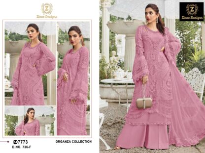 ZIAAZ DESIGN 736 F SEMI STITCHED PAKISTANI SUITS ONLINE SUPPLIER