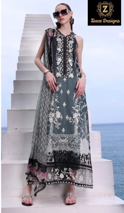 ZIAAZ DESIGNS 495 A SEMI STITCHED PAKISTANI SUITS ONLINE INDIA