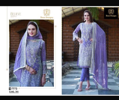 ZIAAZ DESIGNS 701 PAKISTANI SUITS FOR EID COLLECTION FOR WOMEN - Image 4