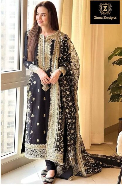 ZIAAZ DESIGNS 702 A SEMI STITCHED PAKISTANI SUITS WHOLESALE PRICE