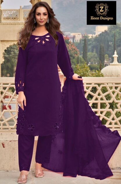 ZIAAZ DESIGNS 761 C SEMI STITCHED PAKISTANI SUITS FOR WOMEN (1)