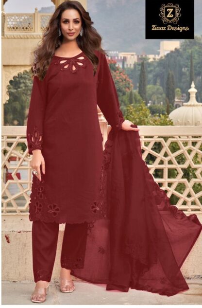 ZIAAZ DESIGNS 761 SEMI STITCHED PAKISTANI SUITS ONLINE