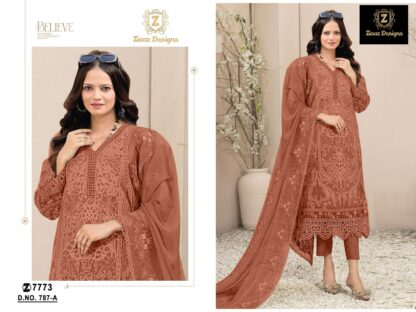 ZIAAZ DESIGNS 787 A WHOLESALER PAKISTANI SUITS ONLINE - Image 2
