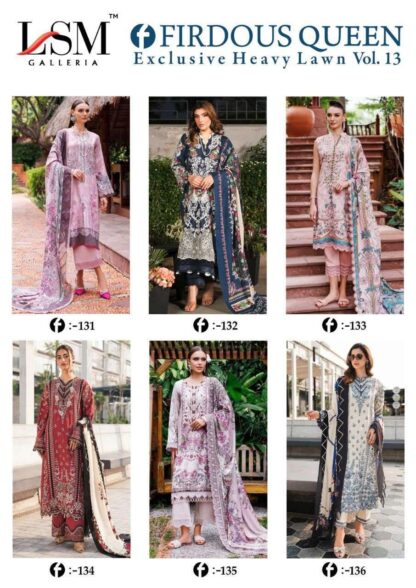 LSM FIRDAUS QUEEN VOL 13 READYMADE PAKISTANI KURTI CATALOGUE