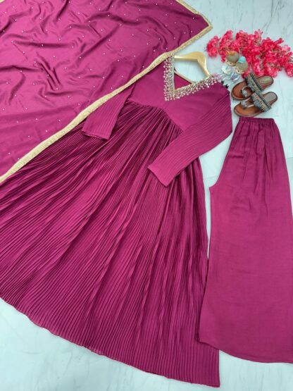 AD152 DESIGNER READYMADE ALIA CUT GOWN & PLAZZO SET ONLINE - Image 6