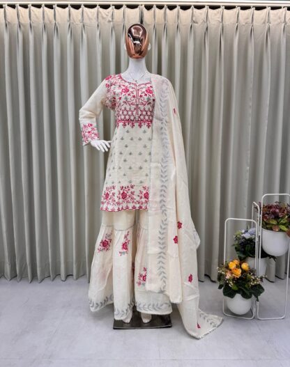 BE 321 TOP SEQUANCE EMBROIDERED WORK SARARA WITH DUPATTA BE 321, BEST QUALITY PAKISTANI SUITS, ONLINE SHOPPING SUITS, SALWAR KAMEEZ WHOLESALER  Single, Suits