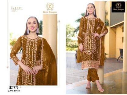 ZIAAZ DESIGNS 805 D BEST SITE TO BUY PAKISTANI SUITS IN INDIA