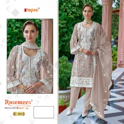 FEPIC ROSEMEEN C 1864 C PAKISTANI SUIT AT BEST PRICE FEPIC ROSEMEEN C 1864 C, PAKISTANI SUITS ONLINE, PAKISTANI SUITS WHOLESALER FROM SURAT, SALWAR KAMEEZ WHOLESALE, SALWAR SUITS IN SINGLE  FEPIC ROSEMEEN, Pakistani Suits, Salwar Kameez, Single, Suits