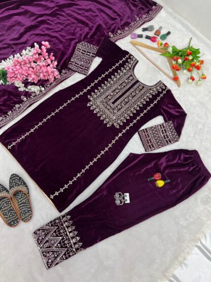 SRK 5017 PURPLE DESIGNER PARTY WEAR SALWAR SUITS FOR WOMEN