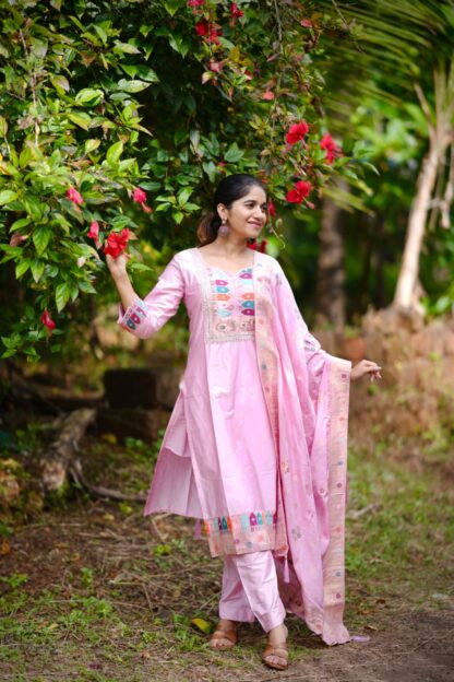 THE LIBAS COLLECTION PINK FULLY STITCHIED SUIT SET ONLINE - Image 10