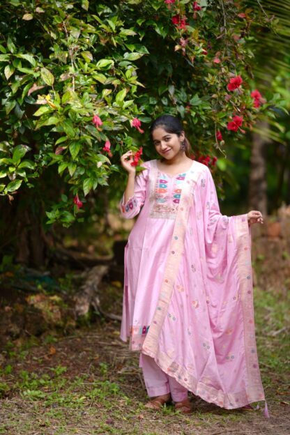 THE LIBAS COLLECTION PINK FULLY STITCHIED SUIT SET ONLINE - Image 11
