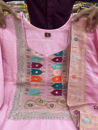 THE LIBAS COLLECTION PINK FULLY STITCHIED SUIT SET ONLINE - Image 5