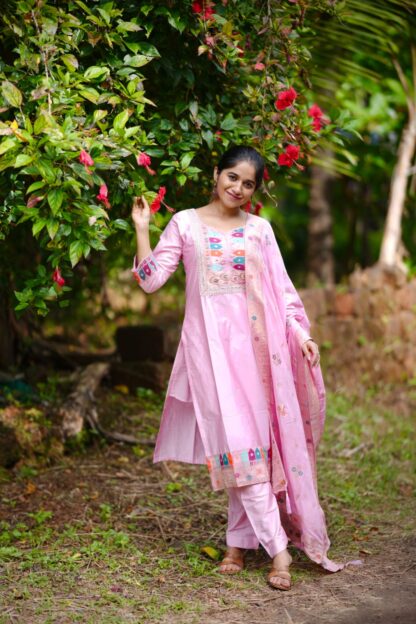 THE LIBAS COLLECTION PINK FULLY STITCHIED SUIT SET ONLINE - Image 7