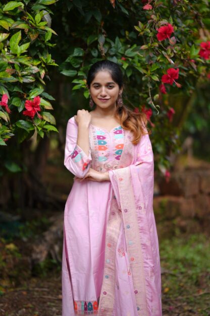 THE LIBAS COLLECTION PINK FULLY STITCHIED SUIT SET ONLINE - Image 8
