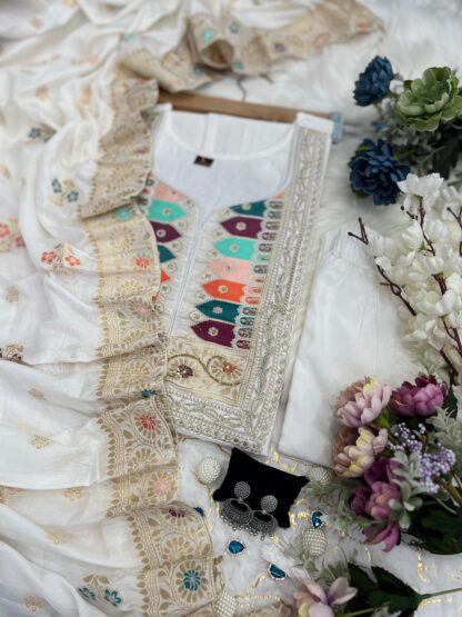 THE LIBAS COLLECTION WHITE BEUTIFUL HEAVY FULLY STITCHIED SUIT SET BEST QUALITY PAKISTANI SUITS, ONLINE SHOPPING SUITS, PAKISTANI SALWAR KAMEEZ, PAKISTANI SUITS AT MANUFACTURER PRICE, PAKISTANI SUITS BEST PRICE, PAKISTANI SUITS IN SURAT, PAKISTANI SUITS ONLINE SHOPPING, THE LIBAS COLLECTION WHITE, THE LIBAS COLLECTION WINE  LEHENGA CHOLI, Single, Suits, THE LIBAS COLLECTION