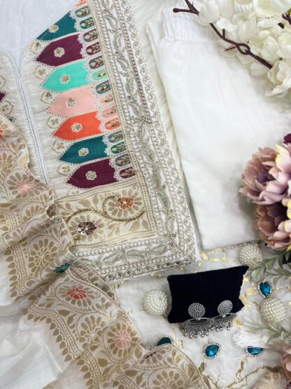 THE LIBAS COLLECTION WHITE BEUTIFUL HEAVY FULLY STITCHIED SUIT SET BEST QUALITY PAKISTANI SUITS, ONLINE SHOPPING SUITS, PAKISTANI SALWAR KAMEEZ, PAKISTANI SUITS AT MANUFACTURER PRICE, PAKISTANI SUITS BEST PRICE, PAKISTANI SUITS IN SURAT, PAKISTANI SUITS ONLINE SHOPPING, THE LIBAS COLLECTION WHITE, THE LIBAS COLLECTION WINE  LEHENGA CHOLI, Single, Suits, THE LIBAS COLLECTION