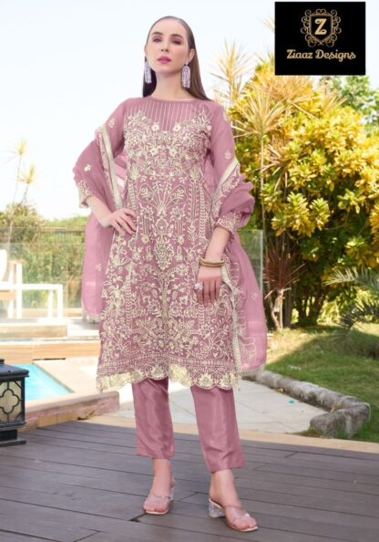 ZIAAZ DESIGNS 804 C SEMI STITCHED PAKISTANI SUITS WHOLESALE PRICE