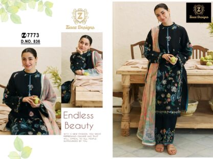 ZIAAZ DESIGNS 836 SEMI STITCHED PAKISTANI SUITS ONLINE