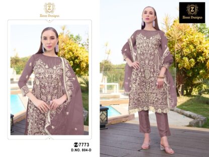 ZIAAZ DESIGNS 804 D SEMI STITCHED PAKISTANI SUITS ONLINE SUPPLIER