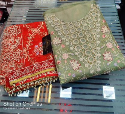 7SEAS CREATIONS  7CS 7153 PAKISTANI SUITS IN SINGLE PIECE - Image 2