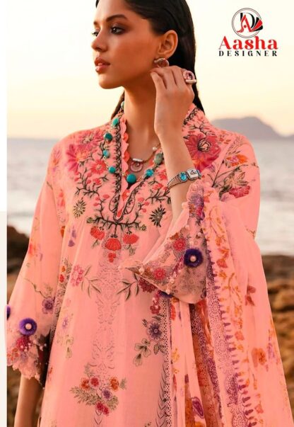 AASHA DESIGNER 1124 B PAKISATNI SUITS WITH PRICE