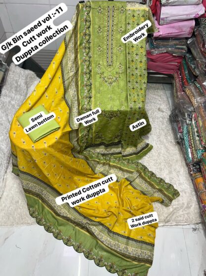 BIN SAEED VOL 11 CUTWORK COLLECTION PAKISTANI SUITS 2025 - Image 2