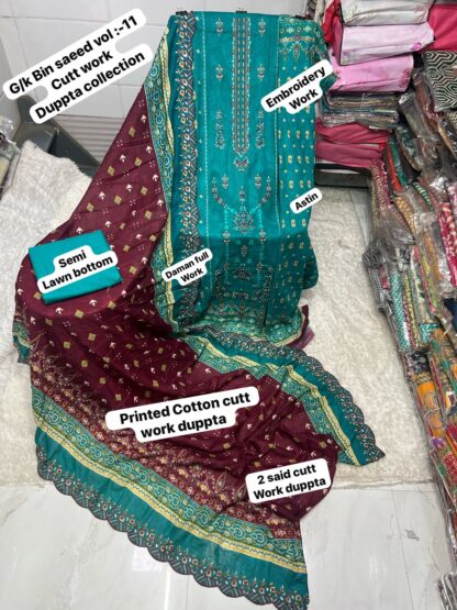 BIN SAEED VOL 11 CUTWORK COLLECTION PAKISTANI SUITS 2025 - Image 4
