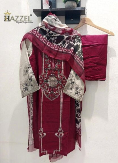 HAZZEL 035 REYON DESIGNER PAKISTANI SUITS ONLINE - Image 5