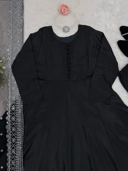 KD 1502 BLACK PARTY WEAR PLAZZO SUITS ONLINE SHOPPING - Image 9