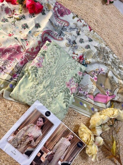 MEHBBOB TEX 1588 MARIA B EMB LAWN COLLECTION PAKISTANI SUITS ONLINE - Image 2