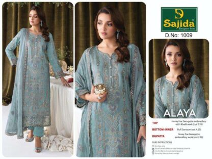 SAJIDA 1009 ALAYA-VOL-1 PARTY WEAR PAKISTANI SUITS WHOLESALE