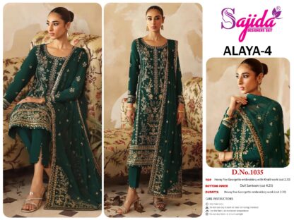 SAJIDA DESIGNER 1035 ALAYA-VOL-4 PAKISTANI SUITS IN SINGLE PIECE
