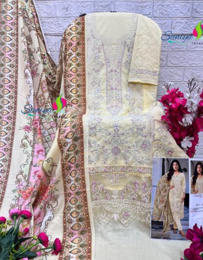 SANIYA TRENDZ TASEER DESIGNER PAKISTANI SUITS WITH PRICE - Image 2
