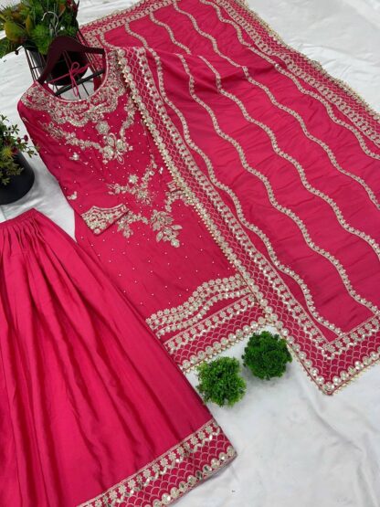 SRK 5251 TOP PLAZZO & DUPATTA WITH HEAVY EMBROIDERT WORK WHOLESALE - Image 2