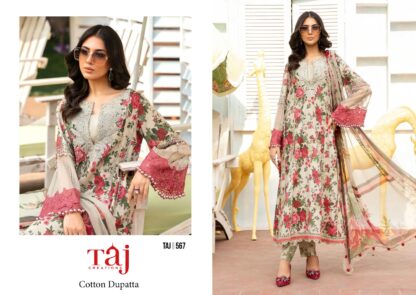 TAJ CREATION 567 MARIA B PRINT PAKISTANI SUITS ONLINE DESIGN 2025