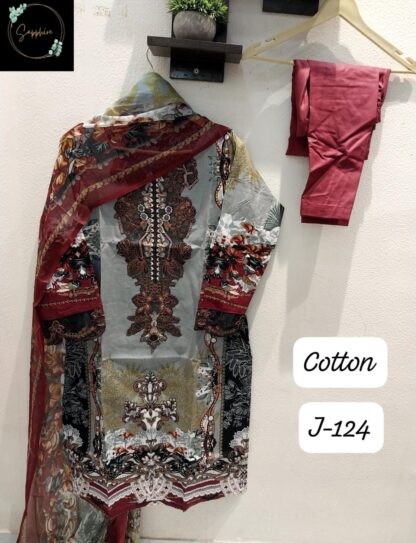 SAPPHIRE JAZMIN VOL J-124 PAKISTANI KURTI ONLINE WHOLESALER