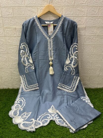 LAXURIA TRENDZ 1497 CHARCOAL GREY READYMADE KURTI WHOLESALE