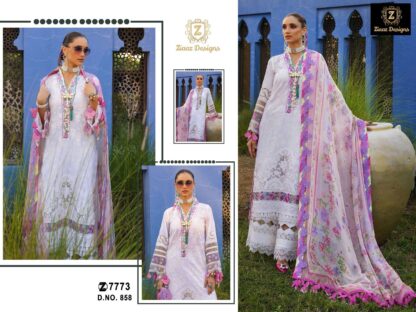 ZIAAZ DESIGNS 858 SEMI STITCHED LATEST PAKISTANI SUITS WITH PRICE