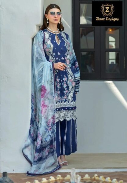 ZIAAZ DESIGNS 879 A SEMI STITCHED LADIES PAKISTANI SUITS WHOLESALE