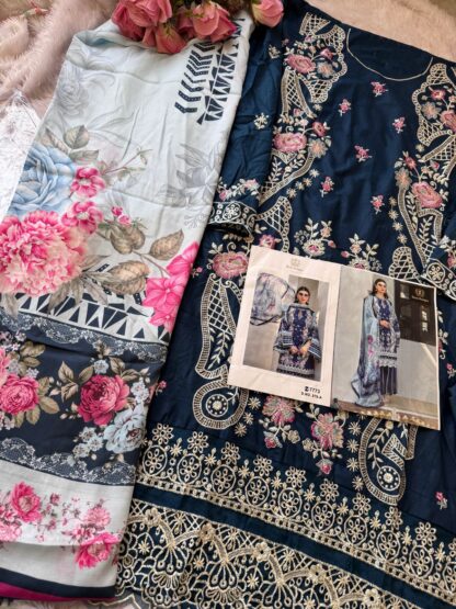 ZIAAZ DESIGNS 879 A SEMI STITCHED LADIES PAKISTANI SUITS WHOLESALE - Image 2
