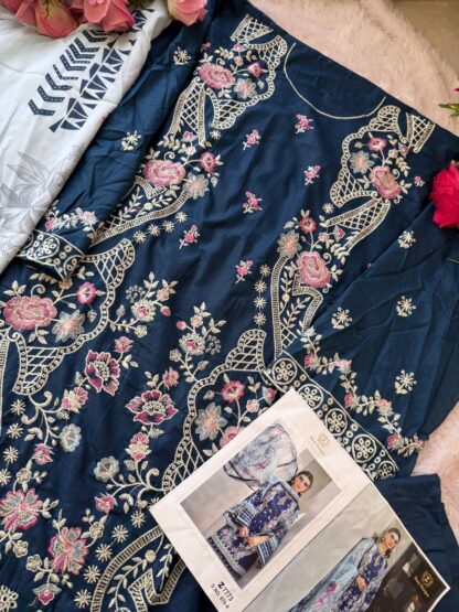 ZIAAZ DESIGNS 879 A SEMI STITCHED LADIES PAKISTANI SUITS WHOLESALE - Image 3