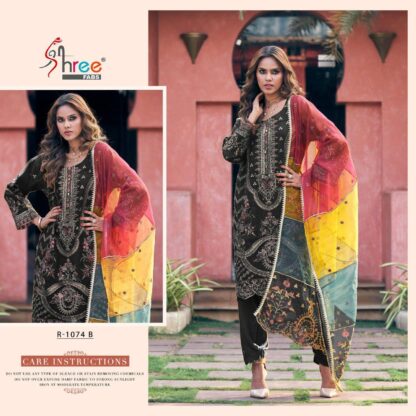 SHREE FABS R 1074 B READYMADE PAKISTANI SUITS ONLINE PAKISTANI SUITS IN SINGLE, PAKISTANI SUITS LATEST COLLECTION, PAKISTANI SUITS MANFUACTURER, PAKISTANI SUITS WHOLESALER, SALWAR KAMEEZ WHOLESALER  AL KHUSHBU, Pakistani Suits, READYMADE, Salwar Kameez, SHREE FABS, Single, Suits