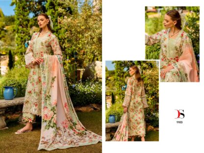 DEEPSY 1103 ELAF CHIKANKARI PREMUIM LAWN 25 PAKISTANI SUITS