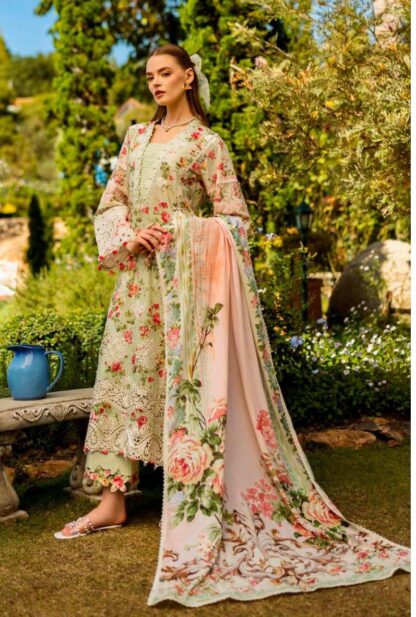 DEEPSY 1103 ELAF CHIKANKARI PREMUIM LAWN 25 PAKISTANI SUITS