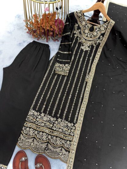 PD 1085 BLACK PAKISTANI SUITS BEST PRICE - Image 6